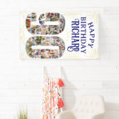 90番目の誕生日番号90枚の写真パーティー 横断幕 (インサイチュ)