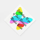 90番目の誕生日賛美の スタンダードランチョンナプキン (角)