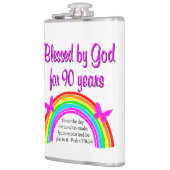 90番目の誕生日賛美の フラスク (左)