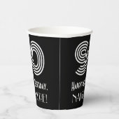 90番目の誕生日—インスパイアアールデコの外観:「90」 +名前 紙コップ (右)