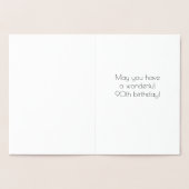 90番目の誕生日-インスパイアアールデコ検索"90" +名前 箔カード (内部)