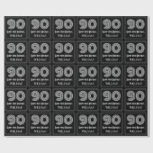 90番目の誕生日:インスパイアアールデコ「90」を名前とともに検索 ラッピングペーパー (フラット)