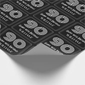 90番目の誕生日:インスパイアアールデコ「90」を名前とともに検索 ラッピングペーパー (角)