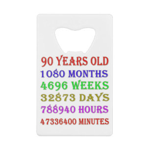 90番目の誕生日 クレジットカード栓抜き