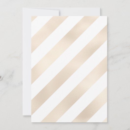 90番目の誕生日-ストライプ金ゴールドバルーン 招待状 (裏面)