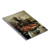 90番目の誕生祝いカスタマイズ可能なゲストブック ノートブック (右側)