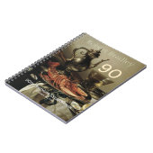 90番目の誕生祝いカスタマイズ可能なゲストブック ノートブック (左側)