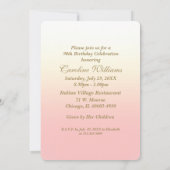 90番目の誕生祝いカスタム招待状 招待状 (裏面)