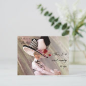 90番目の誕生祝い招待状 インビテーションポストカード (スタンド正面)