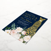 90番目の金ゴールド90誕生日 箔招待状 (回転した状態)