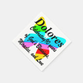 90番誕生日バタフカスタムラカラフルナプキン スタンダードカクテルナプキン (角)