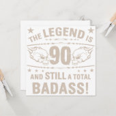 90番誕生日バダス カード (正面/裏面インサイチュ)