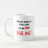 90私をかんで下さい! コーヒーマグカップ (左)