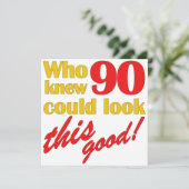 90笑わされるバースデーパーティ招待状 招待状 (スタンド正面)