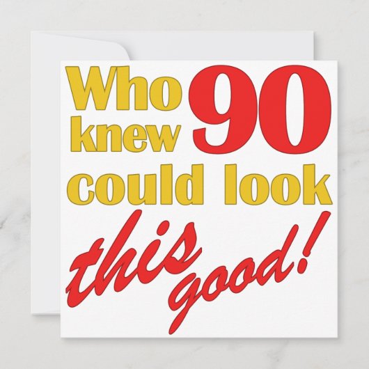 90笑わされるバースデーパーティ招待状 招待状 (正面)