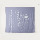 90素敵なラベンダーパープルバースデーパーティー タペストリー (正面(横))