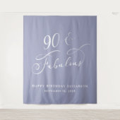 90素敵なラベンダーパープルバースデーパーティー タペストリー (正面)