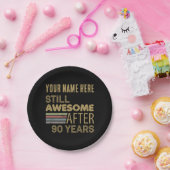 90素晴らし誕生日カスタム ペーパープレート (パーティー)