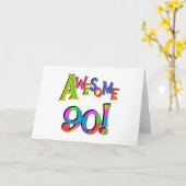 90素晴らし誕生日TシャツとGfs カード (黄色い花)