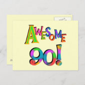 90素晴らし誕生日TシャツとGfs ポストカード (正面/裏面)