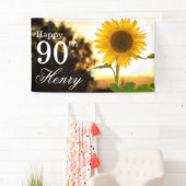 90素朴誕生日ひまわり 横断幕 (インサイチュ)
