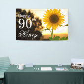 90素朴誕生日ひまわり 横断幕 (トレードショー)
