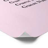 90紫シンプルの結婚座席表 ポスター (角)