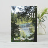 90美しい年！-誕生日+ウッドランド湖 招待状 (スタンド正面)