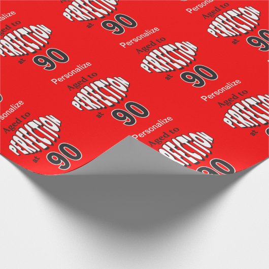 90誕生日で完全さに老化させる ラッピングペーパー (角)
