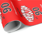 90誕生日で完全さに老化させる ラッピングペーパー (ロールコーナー)