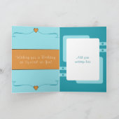 90誕生日に名前blue orangeを追加 カード (内部)