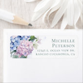 90誕生日アジサイ差出人住所ラベル ラベル (インサイチュ)