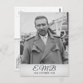 90誕生日エレガントフォトモノグラム男性誕生日 ポストカード (正面/裏面)