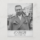 90誕生日エレガントフォトモノグラム男性誕生日 ポストカード (正面)