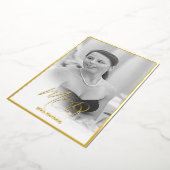 90誕生日エレガントモノグラム誕生日 箔招待状 (回転した状態)