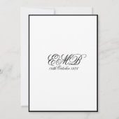 90誕生日エレガント写独身の真誕生日 招待状 (裏面)