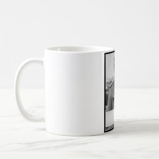 90誕生日エレガント写真年齢誕生日 コーヒーマグカップ (左)