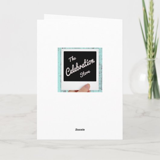 90誕生日エンジェルクラウドあなたの名前を追加Blue カード (裏面)