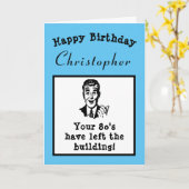 90誕生日オーバーザヒルおもしろいパーソナライズされた カード (黄色い花)