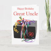 90誕生日カスタマイズ可能カード カード (正面)