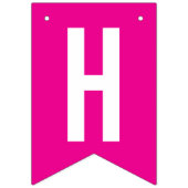 90誕生日カスタムフォトピンク白 バンティングフラッグ (第2の旗)