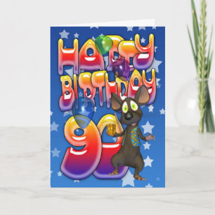 90誕生日カード可愛いマウス カード