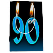 90誕生日キャンドルミディアム抱き枕 ミディアムペーパーバッグ (正面)