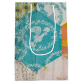 90誕生日キルトパターン ミディアムペーパーバッグ (裏面)