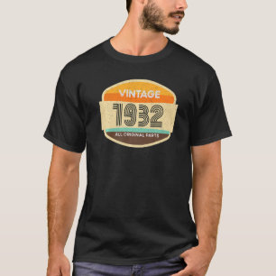 90誕生日グラフィックティーヴィンテージ1932全原点 Tシャツ