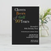 90誕生日ゴルフ応援ビアーズパーティー 招待状 (スタンド正面)