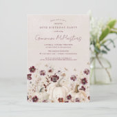 90誕生日サプライズパーティーかぼちゃ野花 招待状 (スタンド正面)