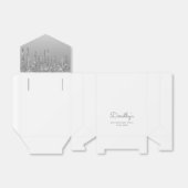 90誕生日シルバーエレガントグリッタードリップスクリプト フェイバーボックス (折り畳みなし)