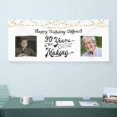 90誕生日ストリングライトレトロ2 Photo 横断幕 (トレードショー)