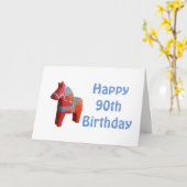 90誕生日ダラホースカード カード (黄色い花)